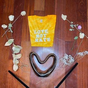 LOVE NOT HATE “TIE-DYE” Shirt (yellow)